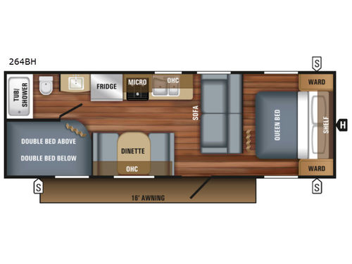 Jay Flight SLX 264BH Floorplan