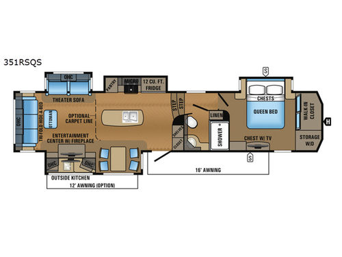 North Point 351RSQS Floorplan