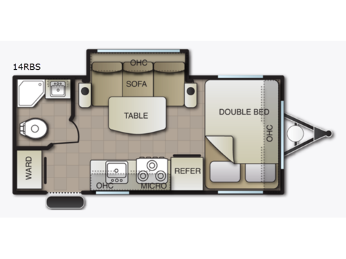 Floorplan - 2017 Pacific Coachworks Panther Mini 14RBS