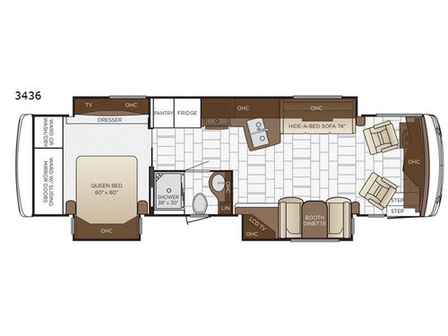 Floorplan - 2017 Newmar Ventana 3436