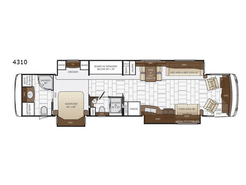 Floorplan - 2017 Newmar Ventana 4310