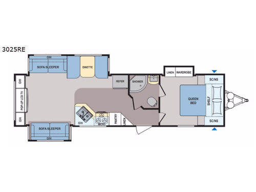 Coleman Light 3025RE Floorplan