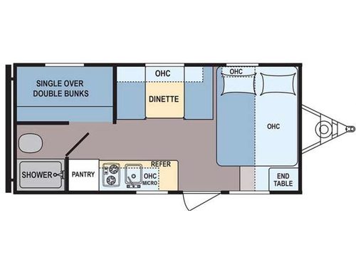 Floorplan - 2017 Dutchmen RV Coleman Lantern LT Series 17FQWE