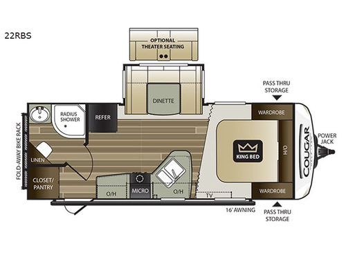 Cougar Half-Ton Series 22RBS Floorplan