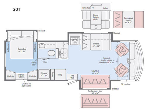 Floorplan - 2017 Itasca Sunstar LX 30T