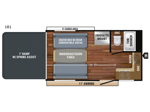 Octane Super Lite 161 Floorplan