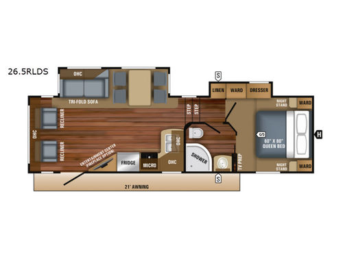 Eagle HT 26.5RLDS Floorplan