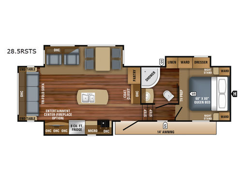 Eagle HT 28.5RSTS Floorplan
