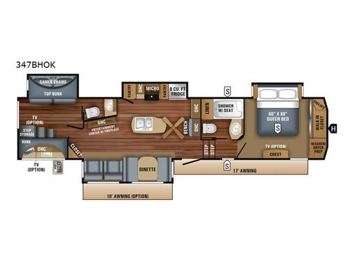 Eagle 347BHOK Floorplan