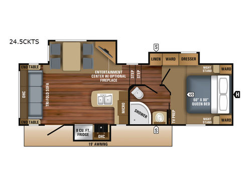 Eagle HT 24.5CKTS Floorplan