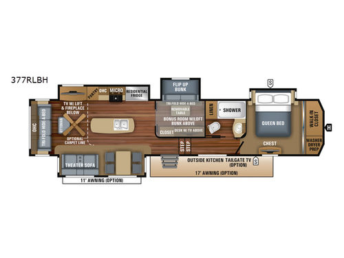 North Point 377RLBH Floorplan