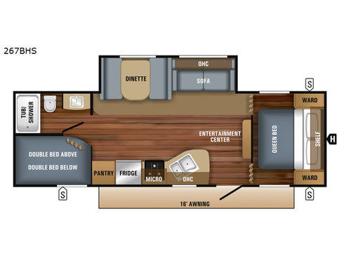 Jay Flight SLX 8 267BHS Floorplan