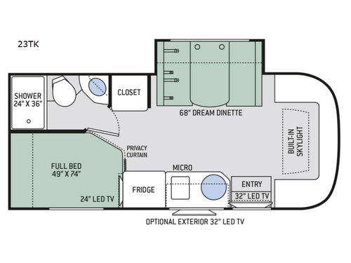 Used 2018 Thor Motor Coach Gemini 23TK Motor Home Class C - Diesel at ...