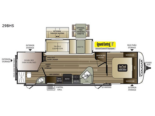 Cougar Half-Ton Series 29BHS Floorplan