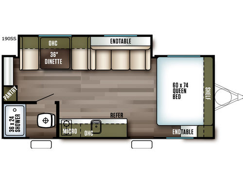 Wildwood FSX 190SS Floorplan