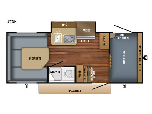 Hummingbird 17BH Floorplan