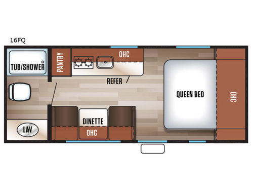 Cherokee Wolf Pup 16FQ Floorplan