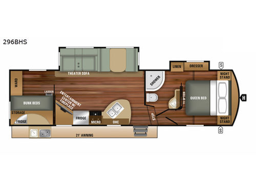 Telluride 296BHS Floorplan