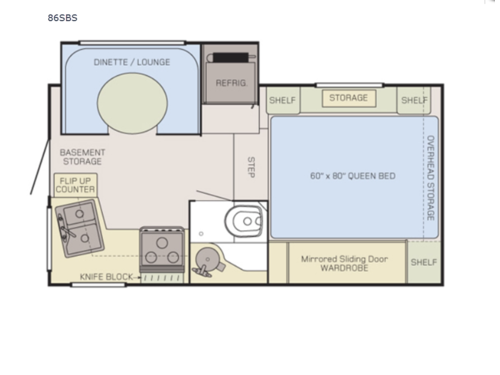 Floorplan - 2017 Adventurer LP (ALP) Adventurer Truck Campers 86SBS
