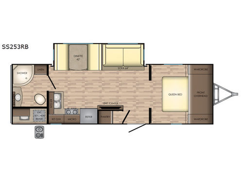 Sunset Trail Super Lite SS253RB Floorplan
