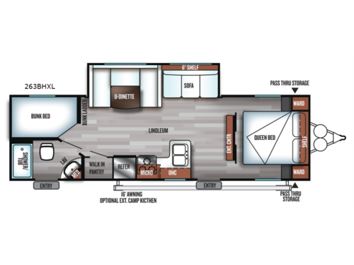 Salem Cruise Lite 263BHXL Floorplan