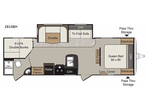 Passport 2810BH Grand Touring Floorplan