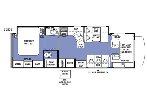 Sunseeker 3050S Ford Floorplan