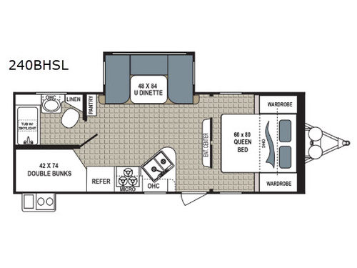 Kodiak Ultimate 240BHSL Floorplan