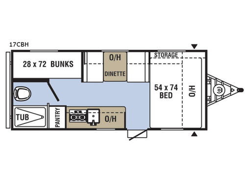 Clipper Cadet 17CBH Floorplan