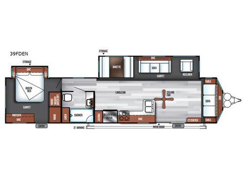 Salem Villa Series 39FDEN Classic Floorplan