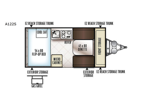 Rockwood Hard Side Series A122S Floorplan