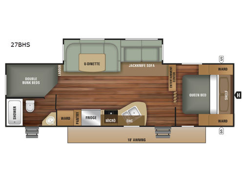 Autumn Ridge Outfitter 27BHS Floorplan