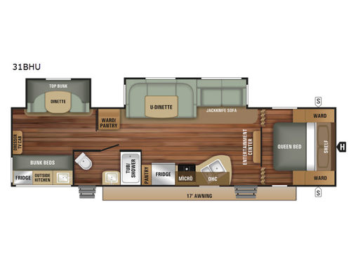 Autumn Ridge Outfitter 31BHU Floorplan