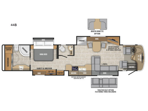 Floorplan - 2017 Entegra Coach Insignia 44B