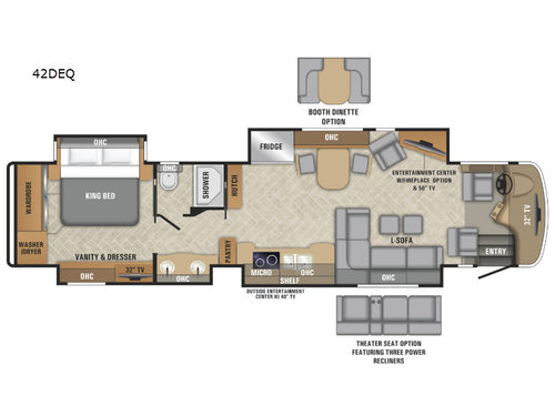 Floorplan - 2017 Entegra Coach Aspire 42DEQ