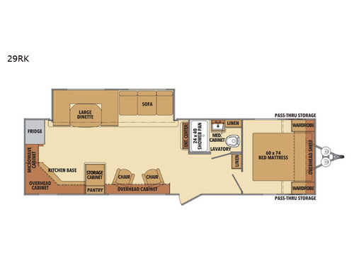 Shasta 29RK Floorplan