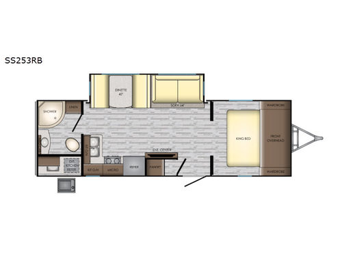 Sunset Trail Super Lite SS253RB Floorplan