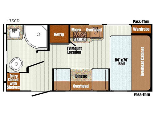 Vintage Cruiser 17SCD Floorplan