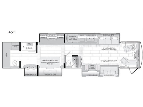 Floorplan - 2017 American Coach American Eagle 45T