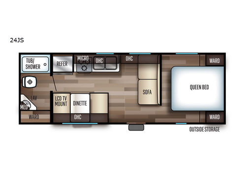 Cherokee Grey Wolf 24JS Floorplan