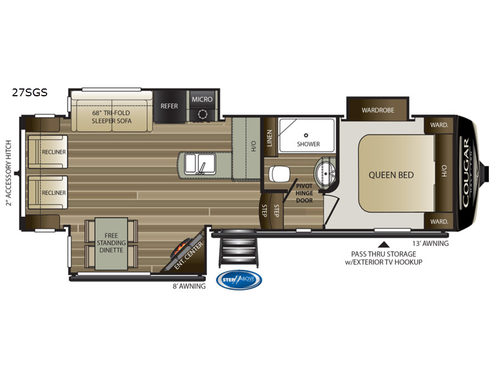 Cougar Half-Ton Series 27SGS Floorplan