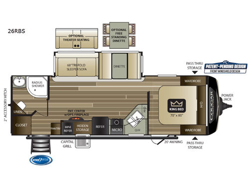 Cougar Half-Ton Series 26RBS Floorplan