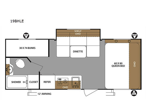 Surveyor 19BHLE Floorplan