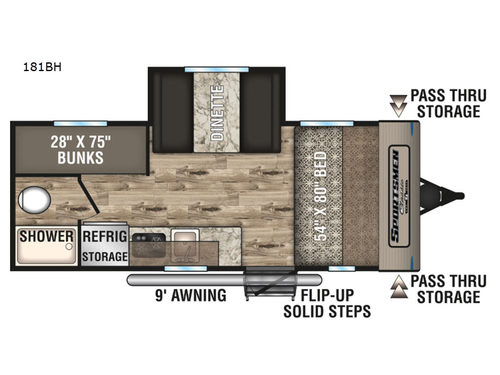 Sportsmen Classic 181BH Floorplan