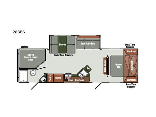 Cabin Cruiser 28BBS Floorplan