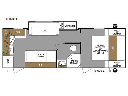 Surveyor 264RKLE Floorplan