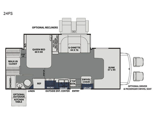 Freelander 24FS Chevy 4500 Floorplan