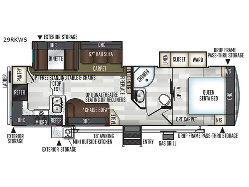 Flagstaff Super Lite 29RKWS Floorplan