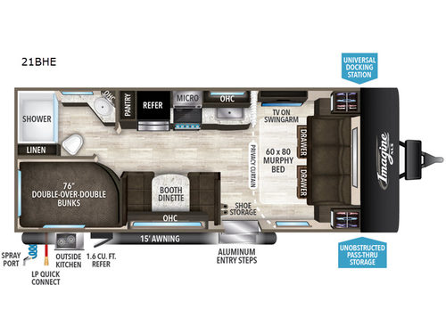 Imagine XLS 21BHE Floorplan