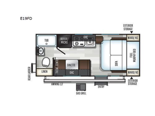 Flagstaff E-Pro E19FD Floorplan
